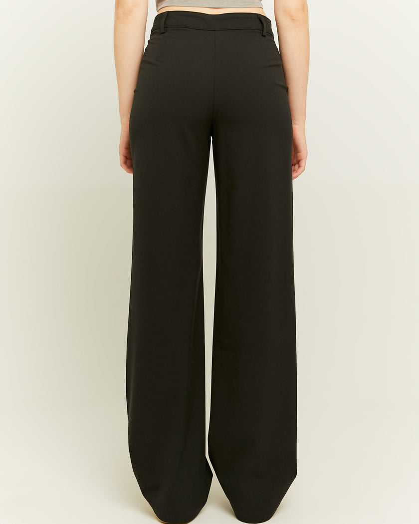 High Waist Straight Tailoring Trousers | Black