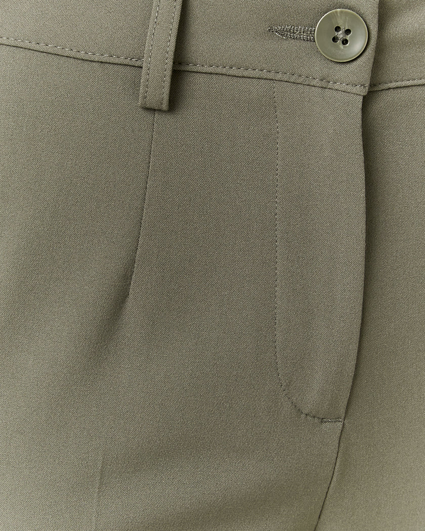 High Waist Straight Tailoring Trousers | Kaki