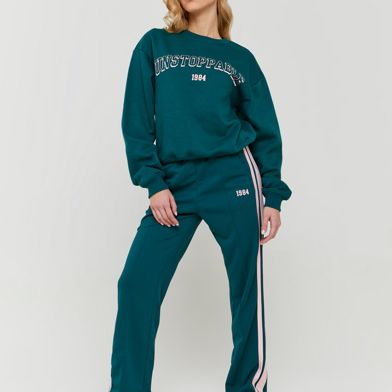 Jogging Pants with Print | Green