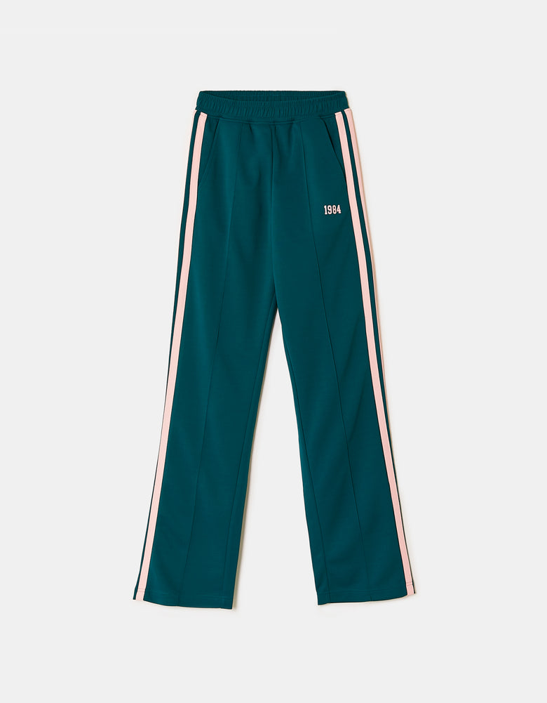 Jogging Pants with Print | Green