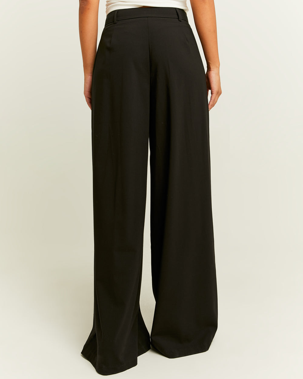 High Waist Wide Leg Tailoring Trousers | Black