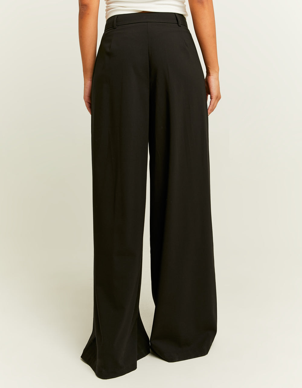 High Waist Wide Leg Tailoring Trousers | Black