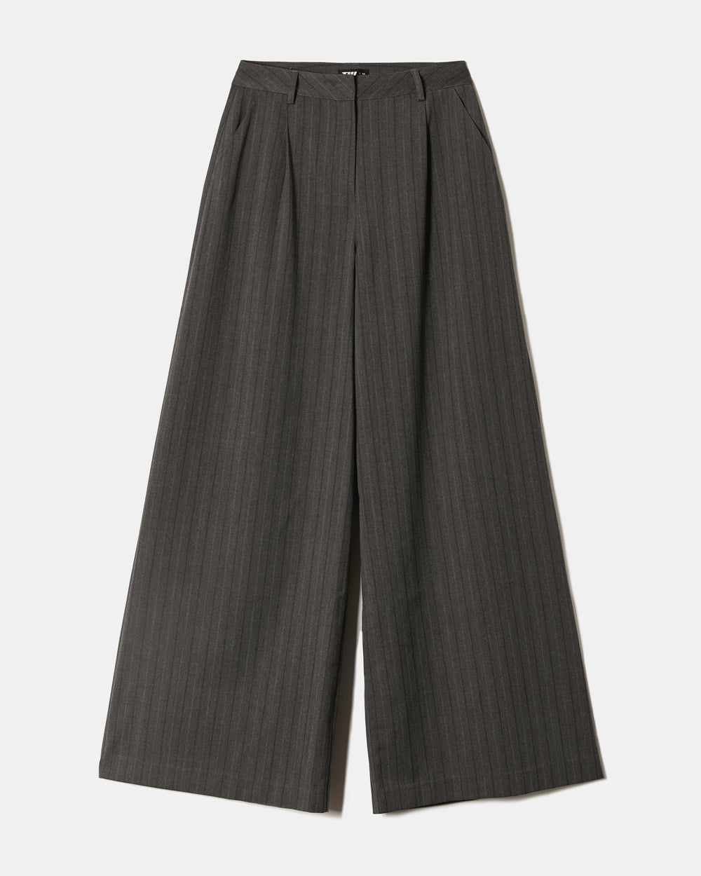 High Waist Wide Leg Tailoring Trousers | Dark Grey