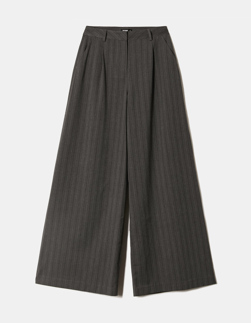 High Waist Wide Leg Tailoring Trousers | Dark Grey
