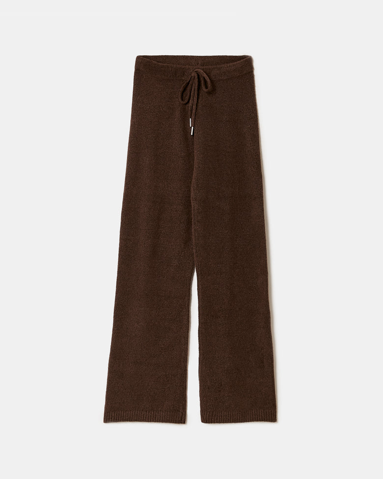 Flare Knitted Trousers | Brown