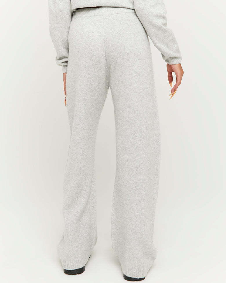 Flare Knitted Trousers | Grey