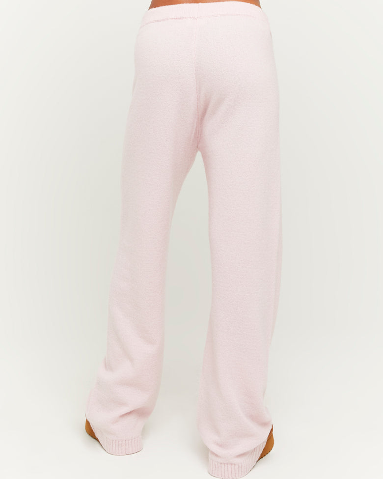 Flare Knitted Trousers | Pink