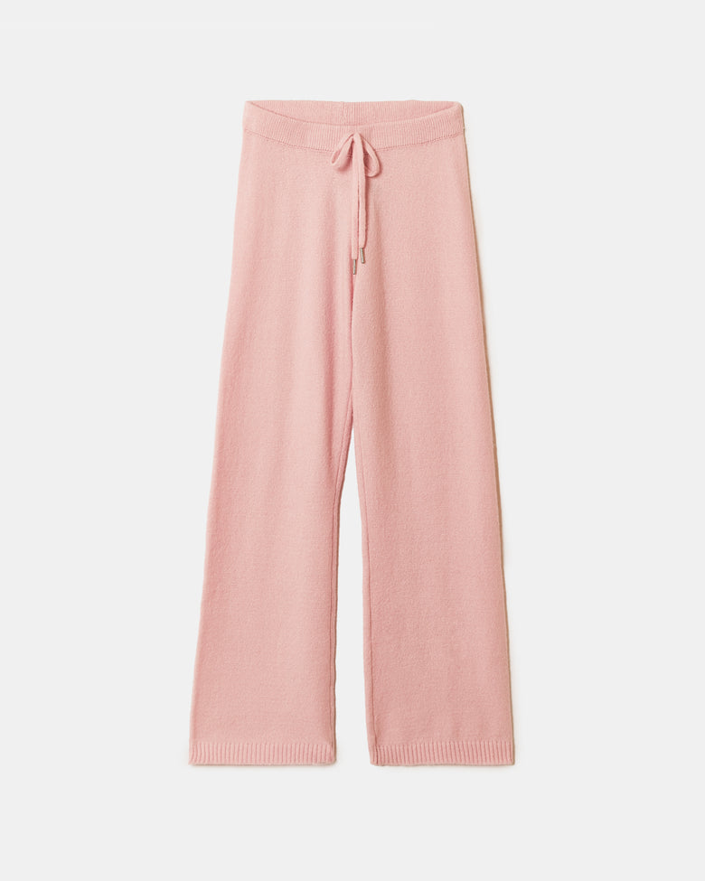 Flare Knitted Trousers | Pink