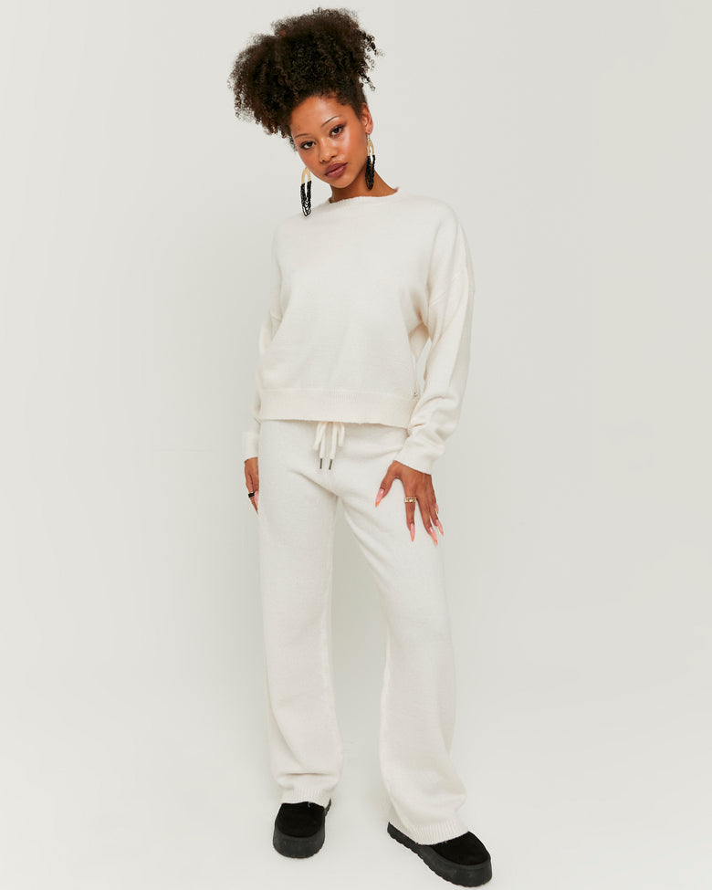 Flare Knitted Trousers | Off White