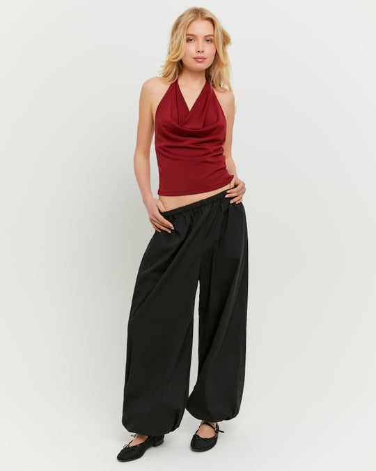 Balloon Tailored Trousers | Black