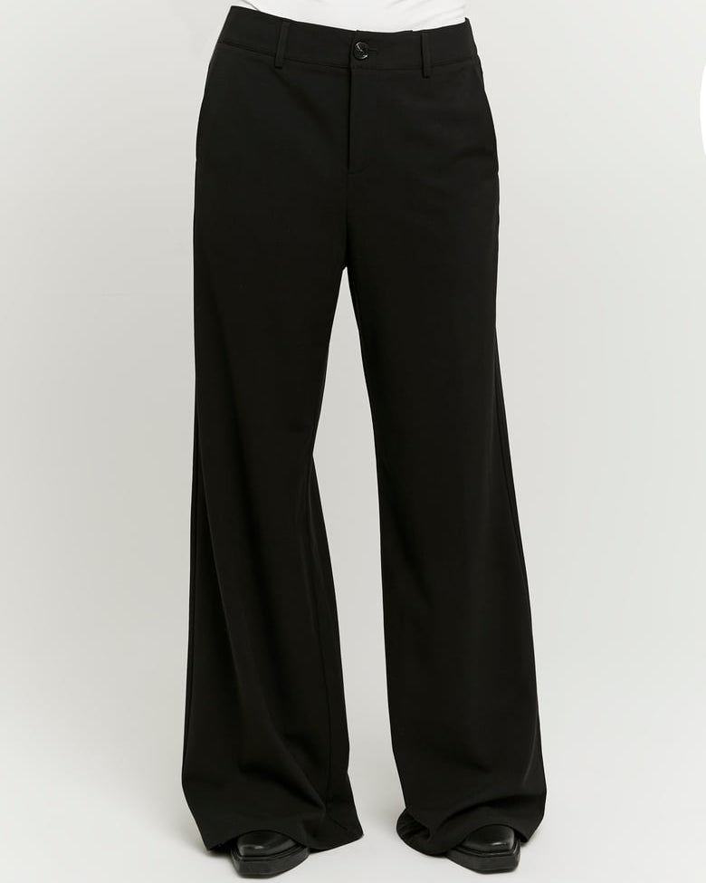 Tailored Wide Leg Trousers | Black
