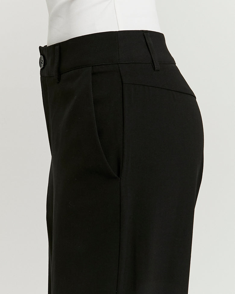 Tailored Wide Leg Trousers | Black