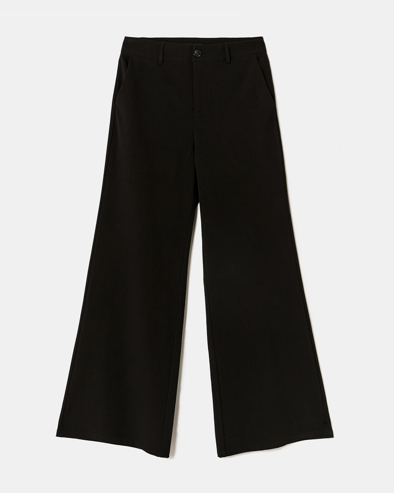 Tailored Wide Leg Trousers | Black