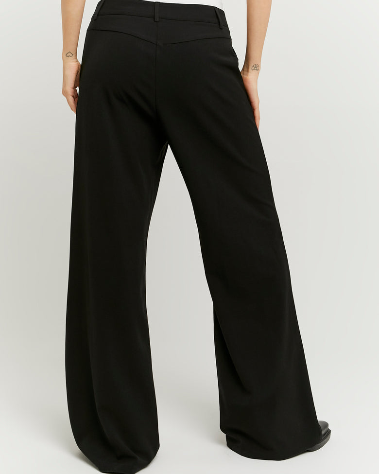 Tailored Wide Leg Trousers | Black
