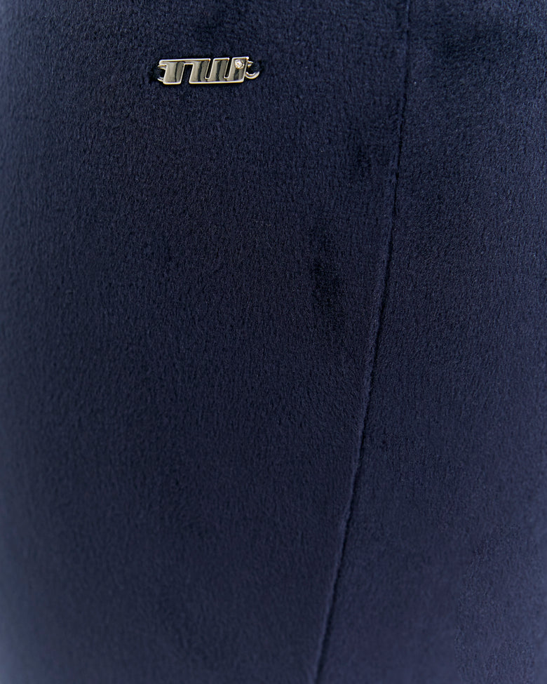 Velvet Mid Waist Jogger | Navy