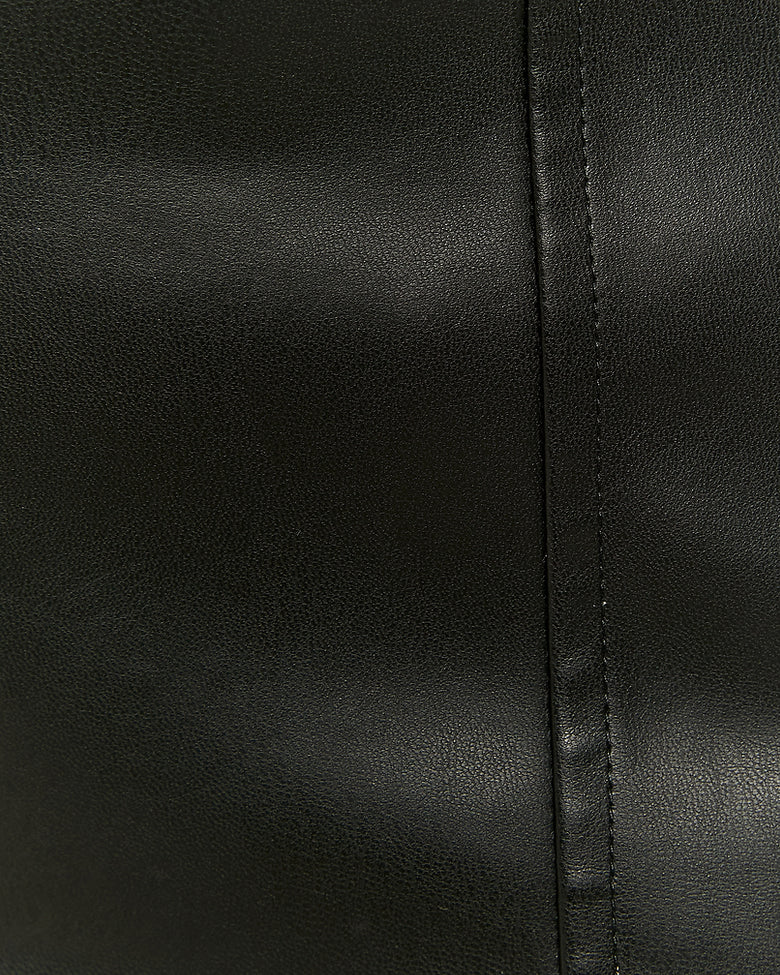 Faux Leather Trousers | Black