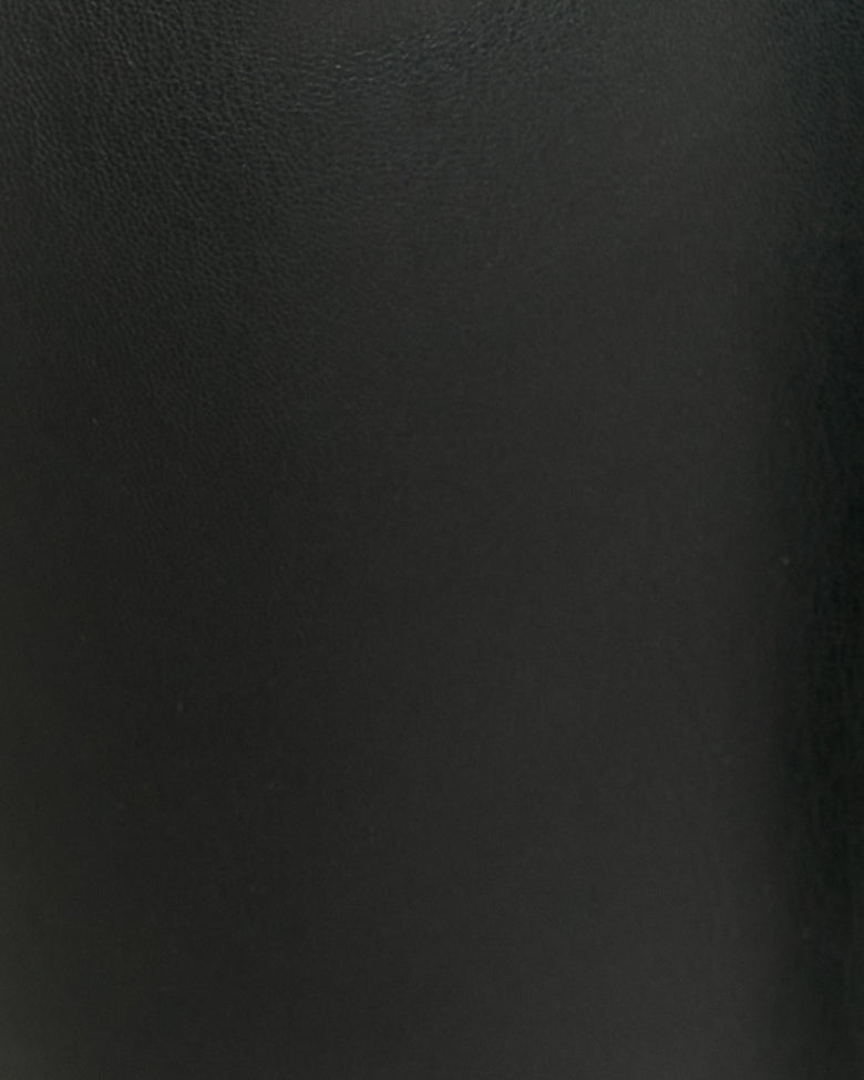 Faux Leather Flare Pant | Black