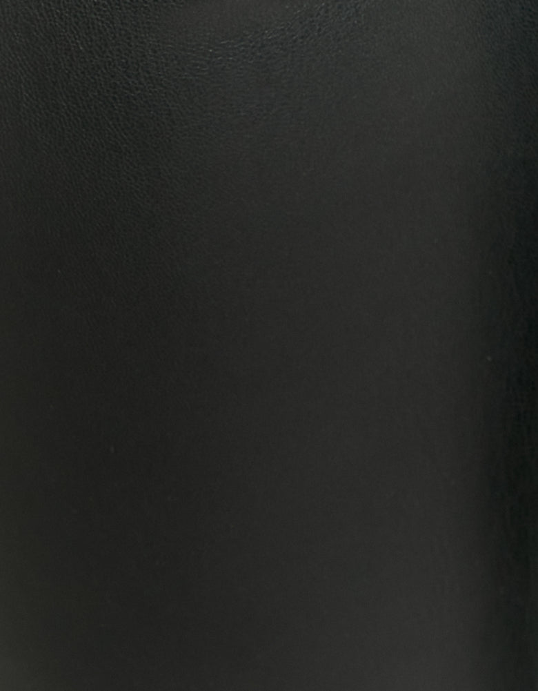 Faux Leather Flare Pant | Black