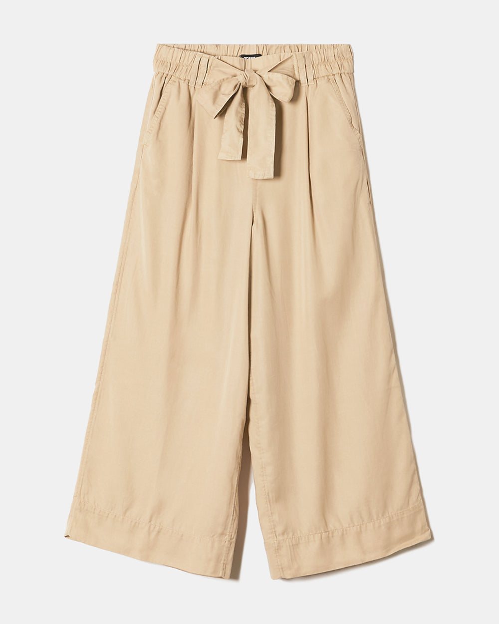 Lightweight Trousers with Elastic Waist Band | Beige