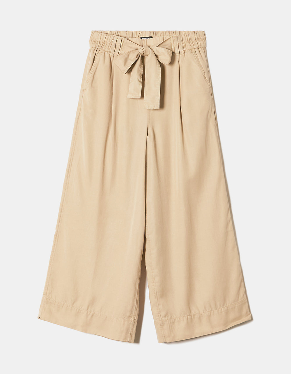 Lightweight Trousers with Elastic Waist Band | Beige