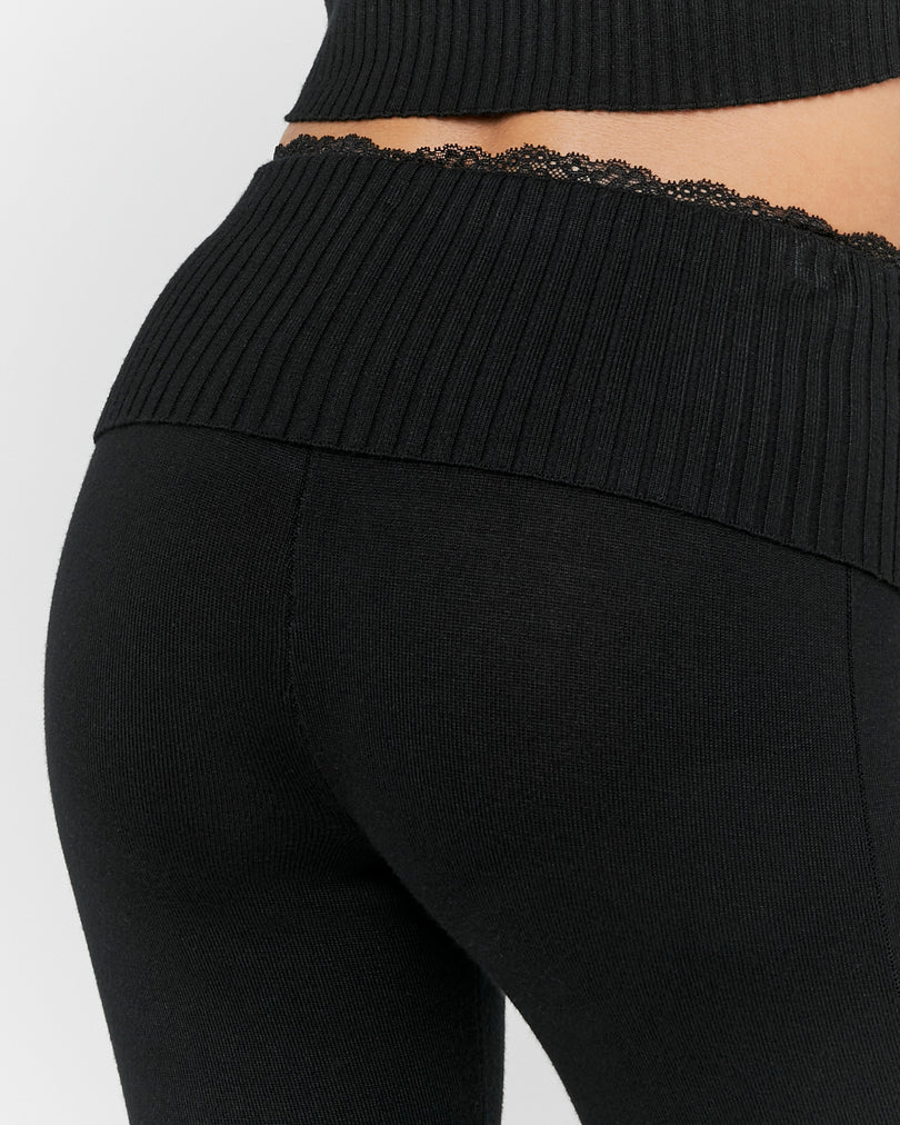 Knit pant | Black