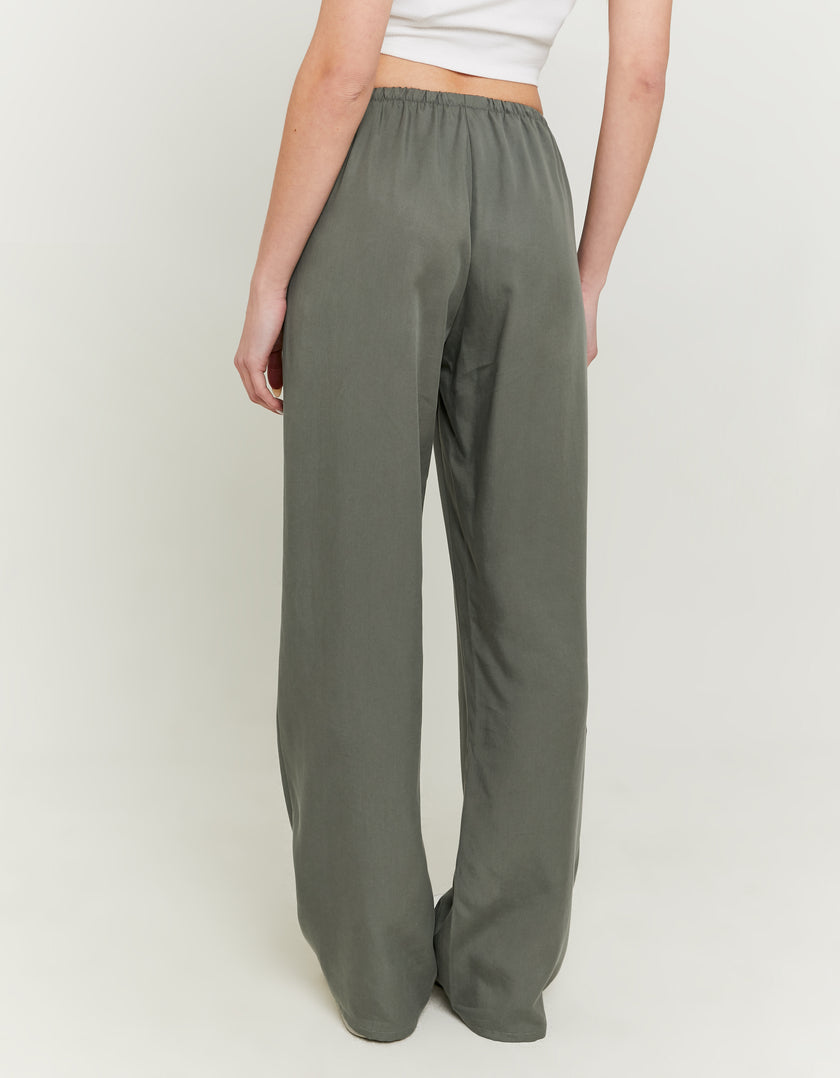 Wide Leg Drawstring Pants | Kaki