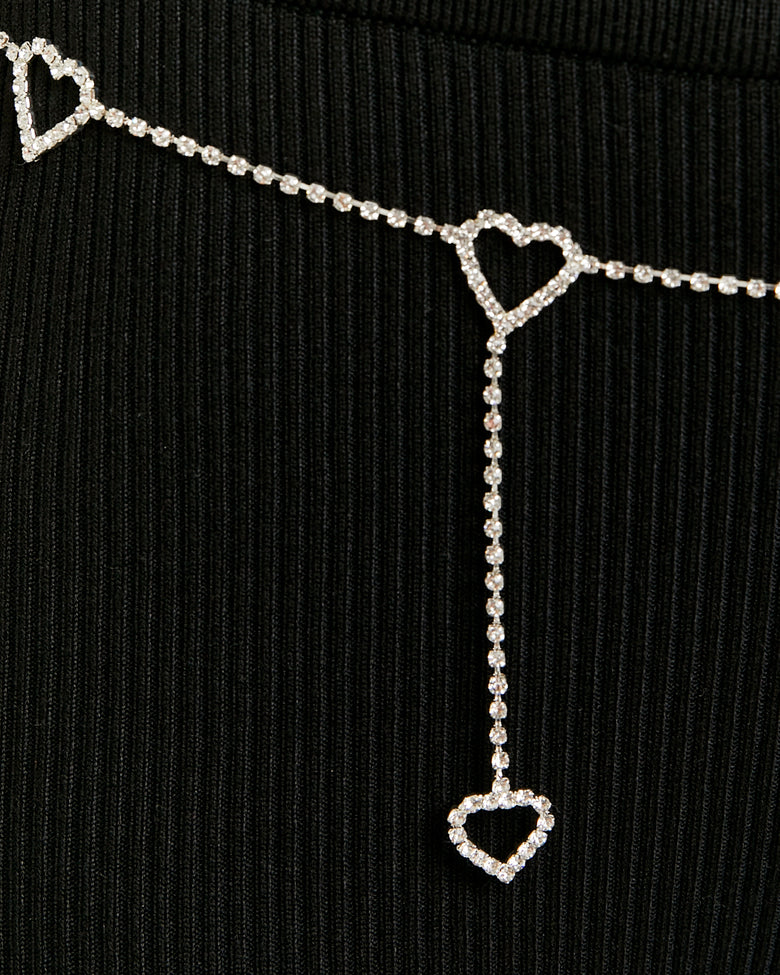 Knitted Flare Trousers With Belt | Black