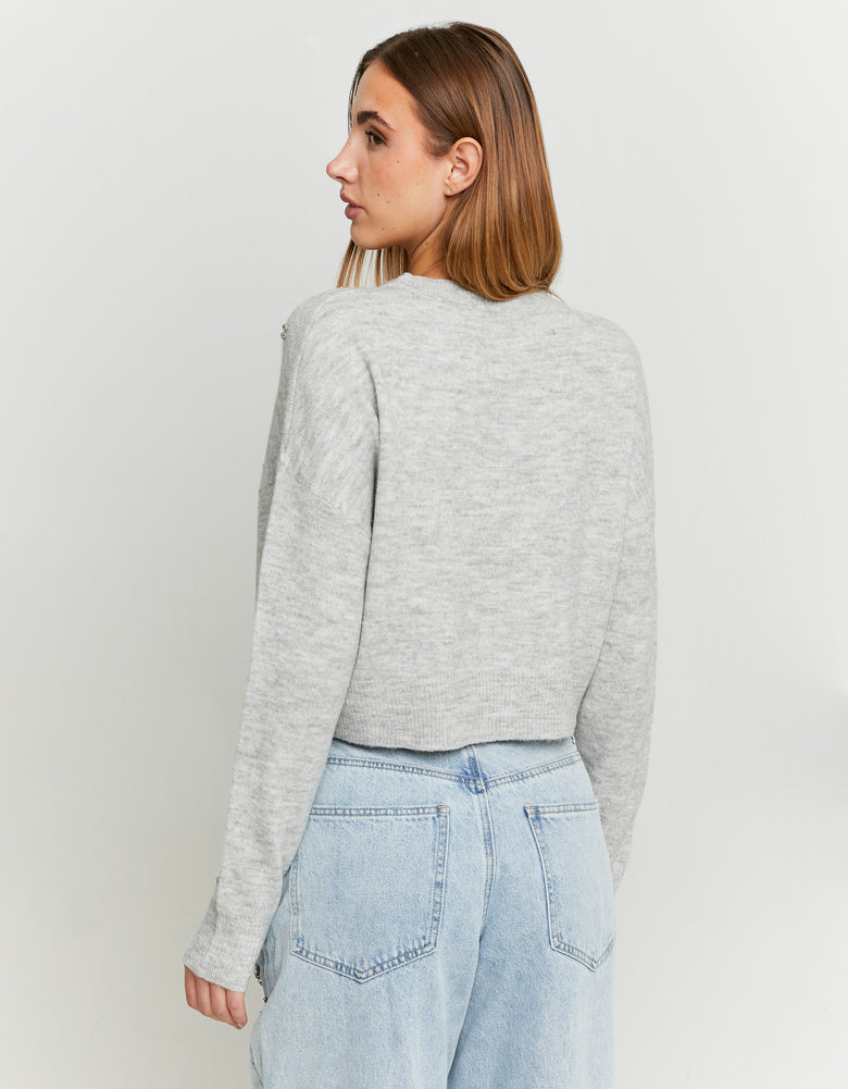 Jumper with Rhinestones | Grey