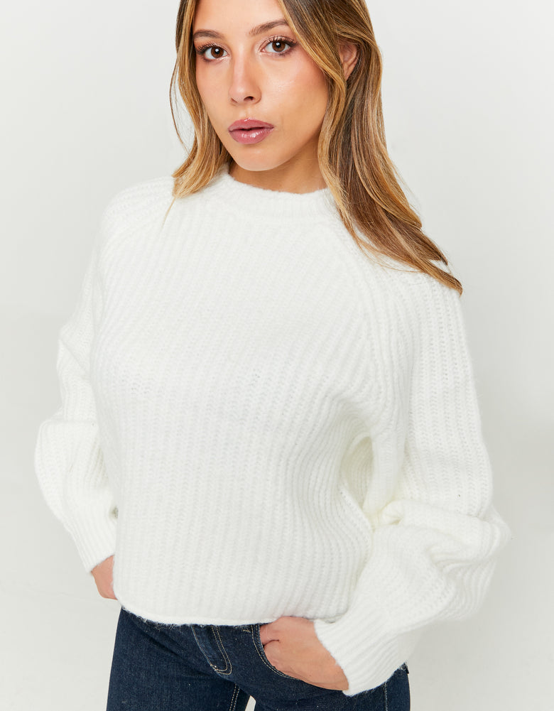 Cropped Jumper | Off White