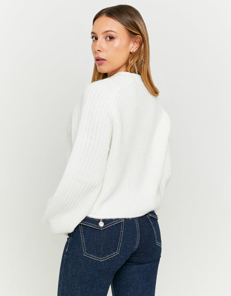 Cropped Jumper | Off White