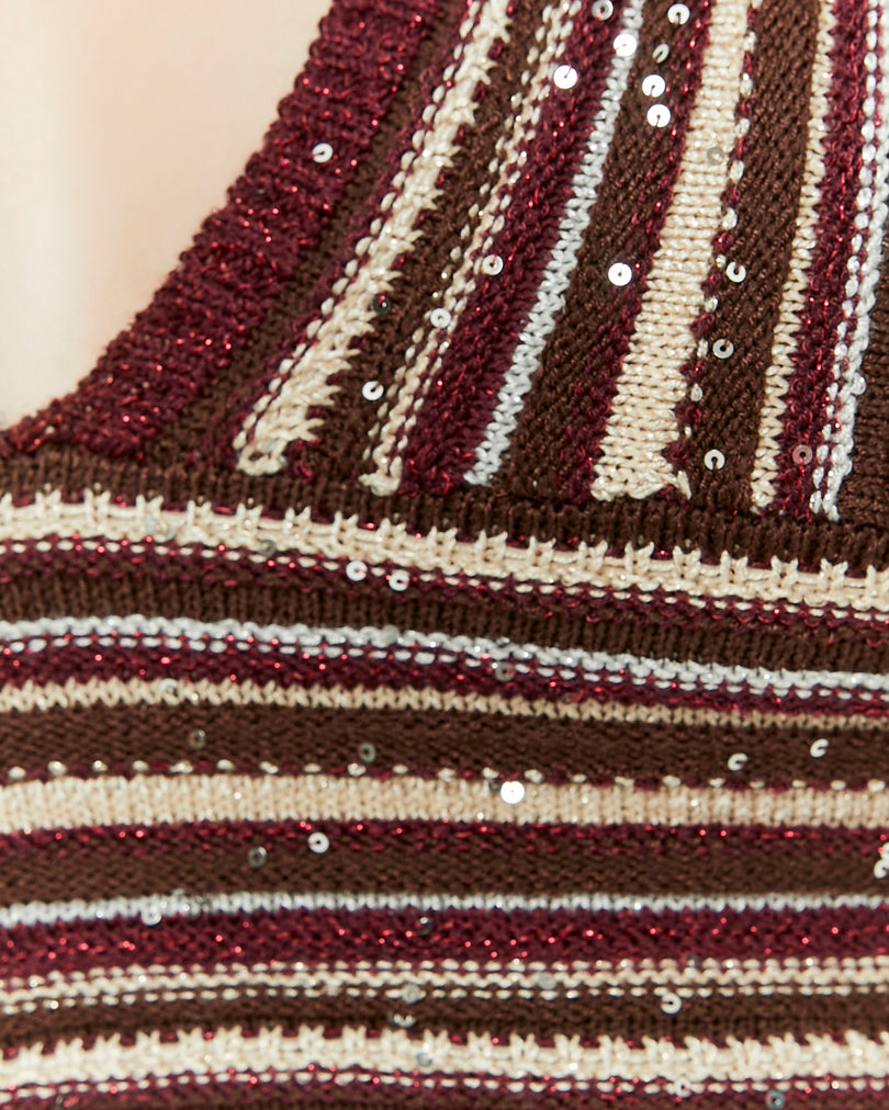 Knit Crop Top with Sequins | Melange