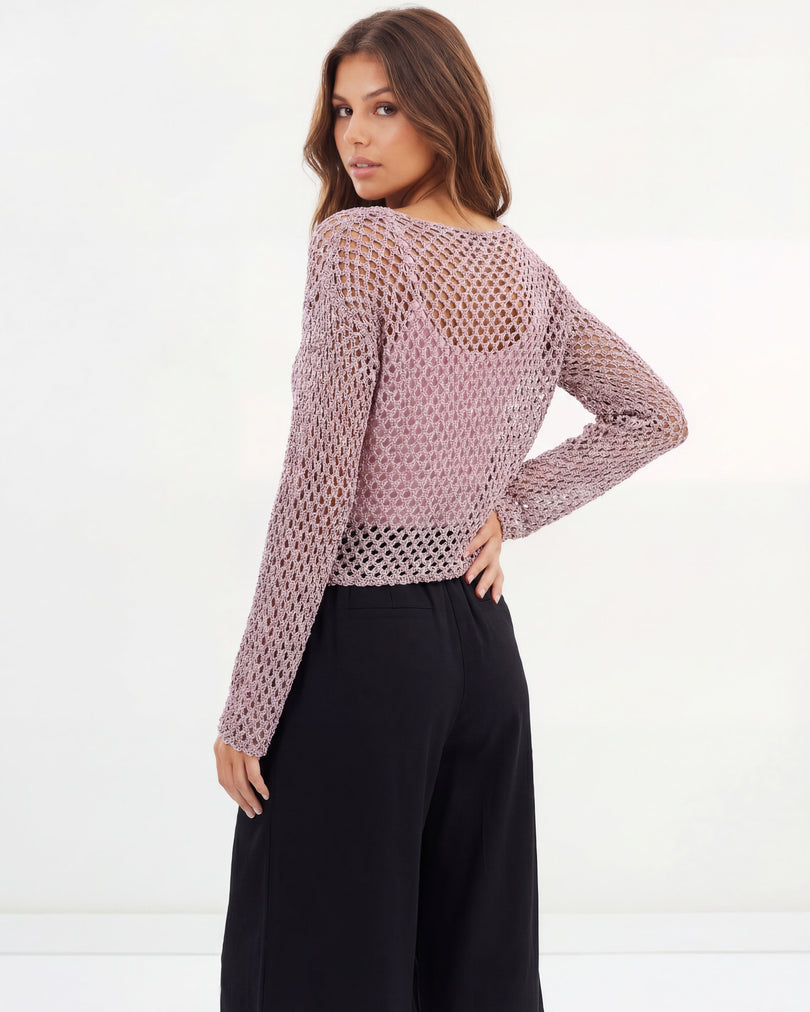 Knit Top | Pink
