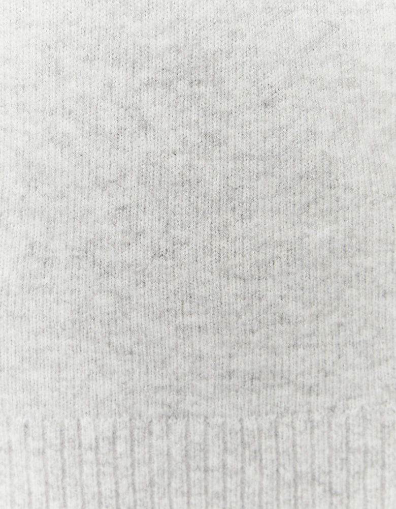 Off Shoulders Jumper with Strass | Grey