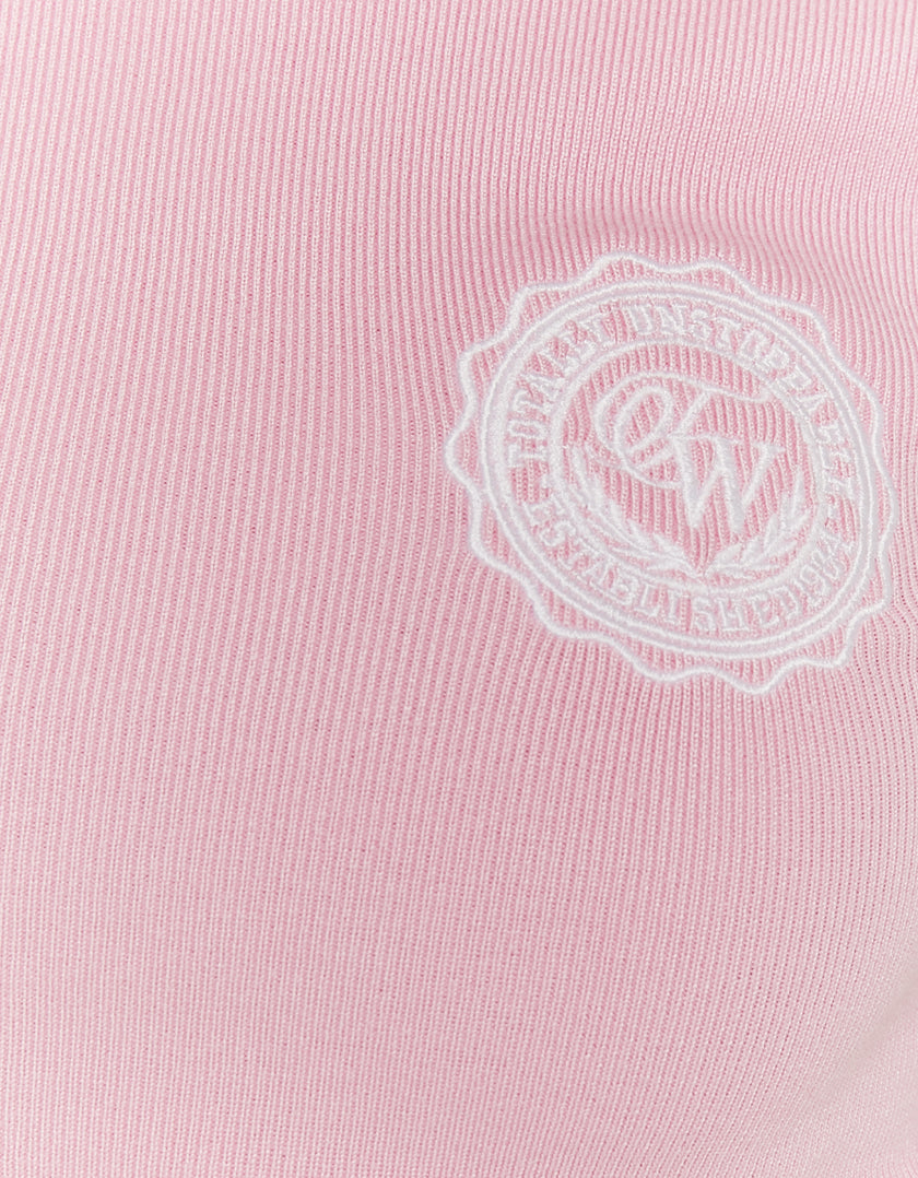 Knitted Top Short Sleeves | Pink