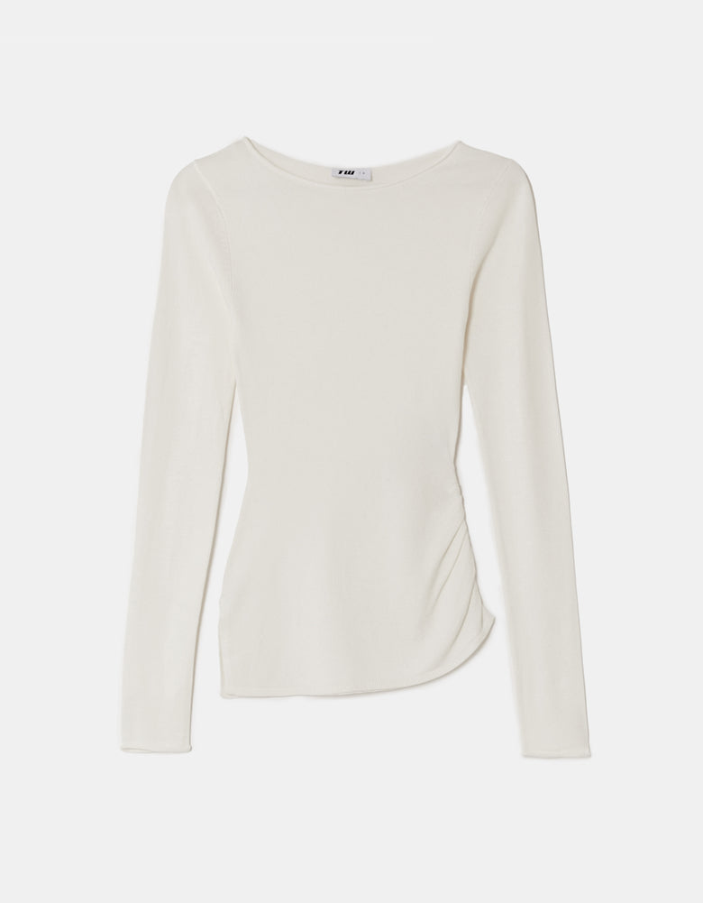 Asymmetric Sweater | Off White