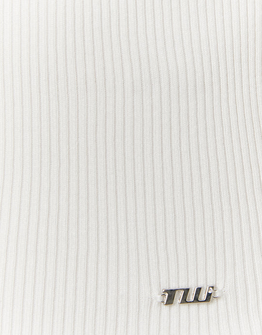 Striped Knit Top | Off White