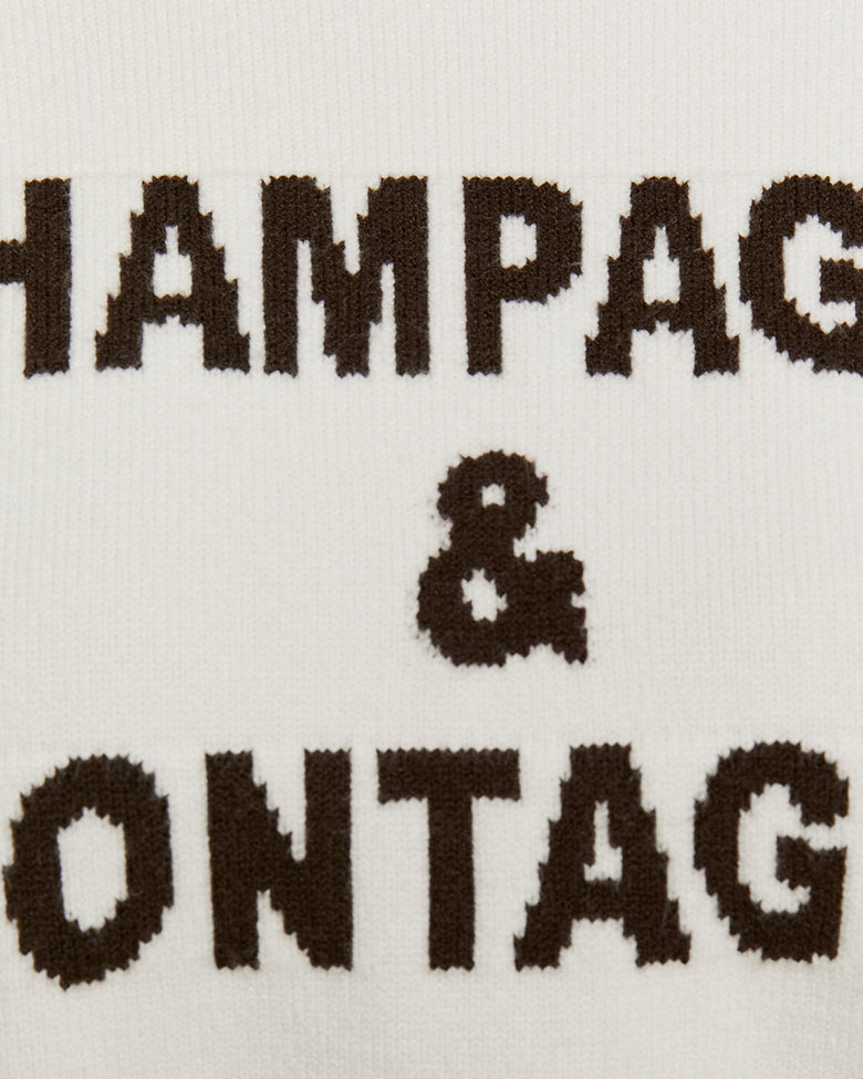 Knitted Jumper with Graphic Detail | Off White