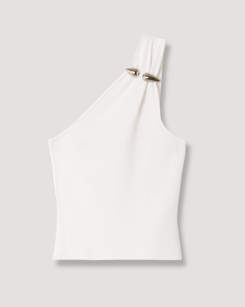 One Shoulder Top | Off White