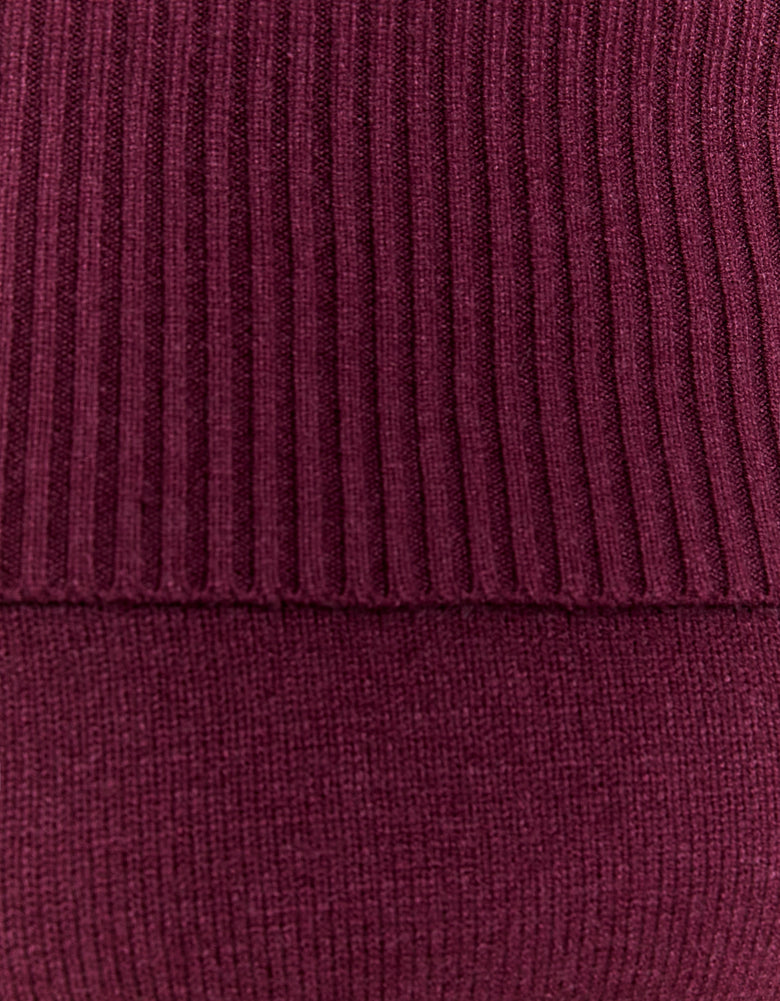 Off Shoulder Jumper | Bordeau