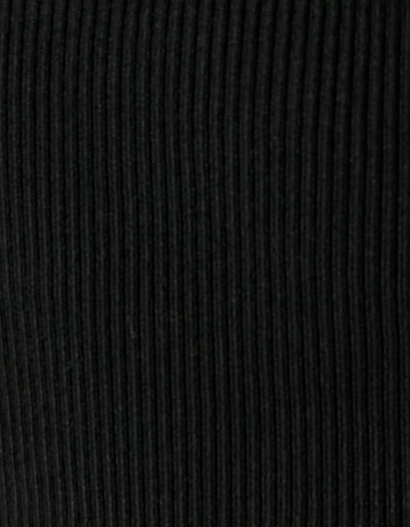 Knitted Top Short Sleeves | Black