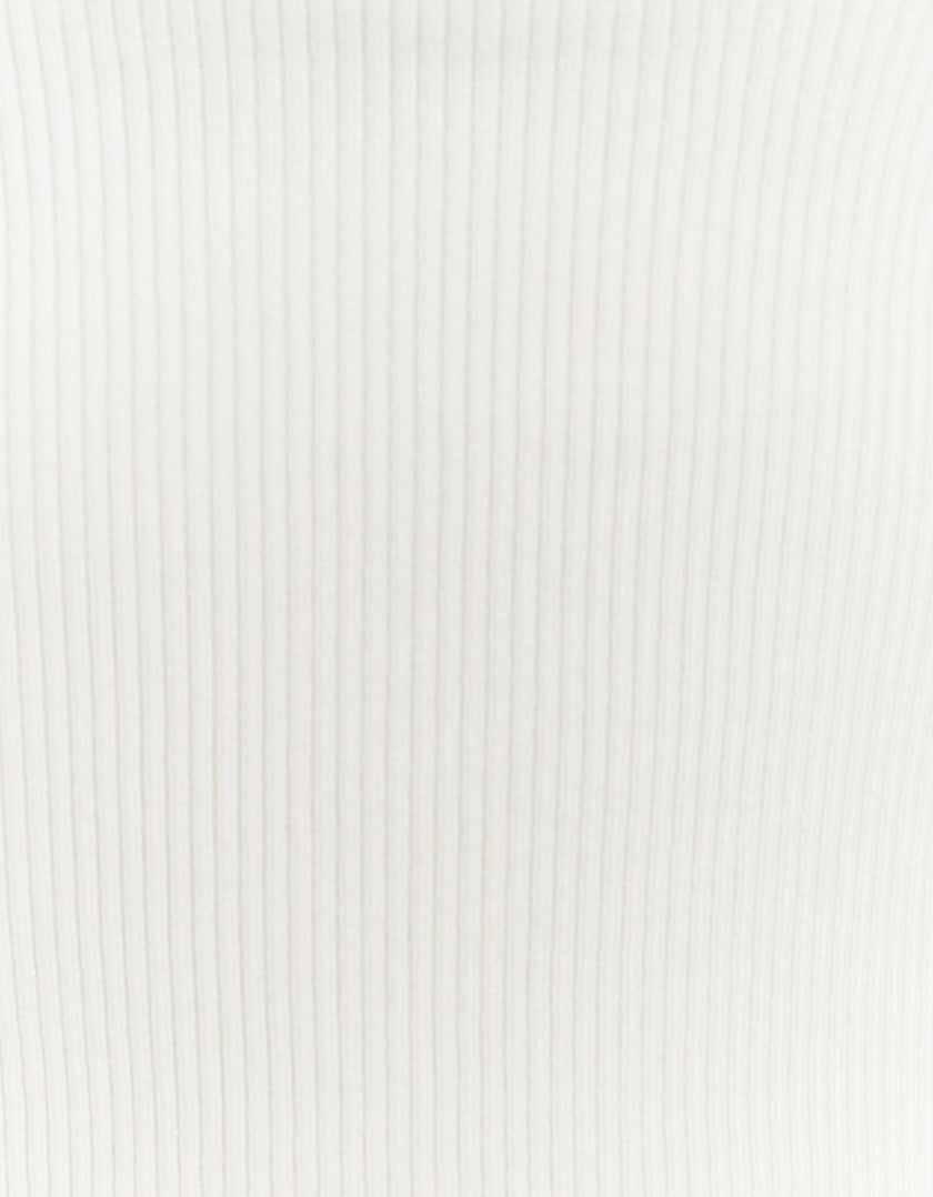 Knitted Top Short Sleeves | Off White