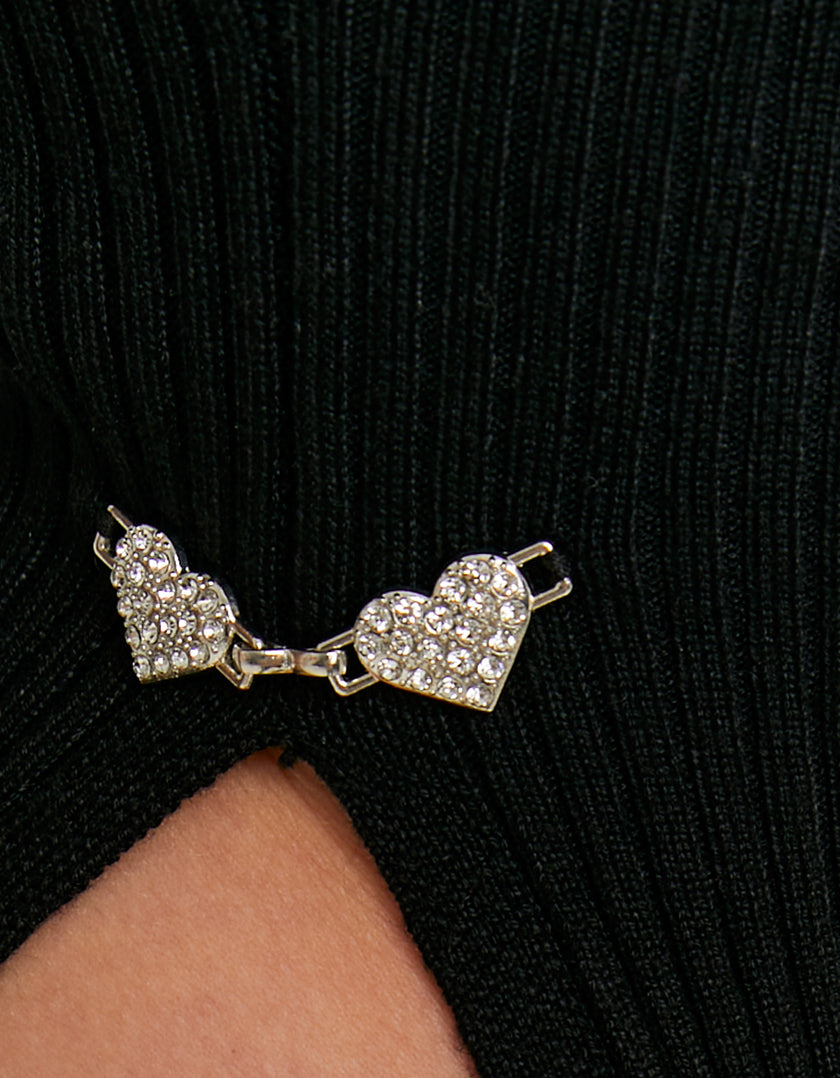 Fitted Jumper Short Sleeves | Black