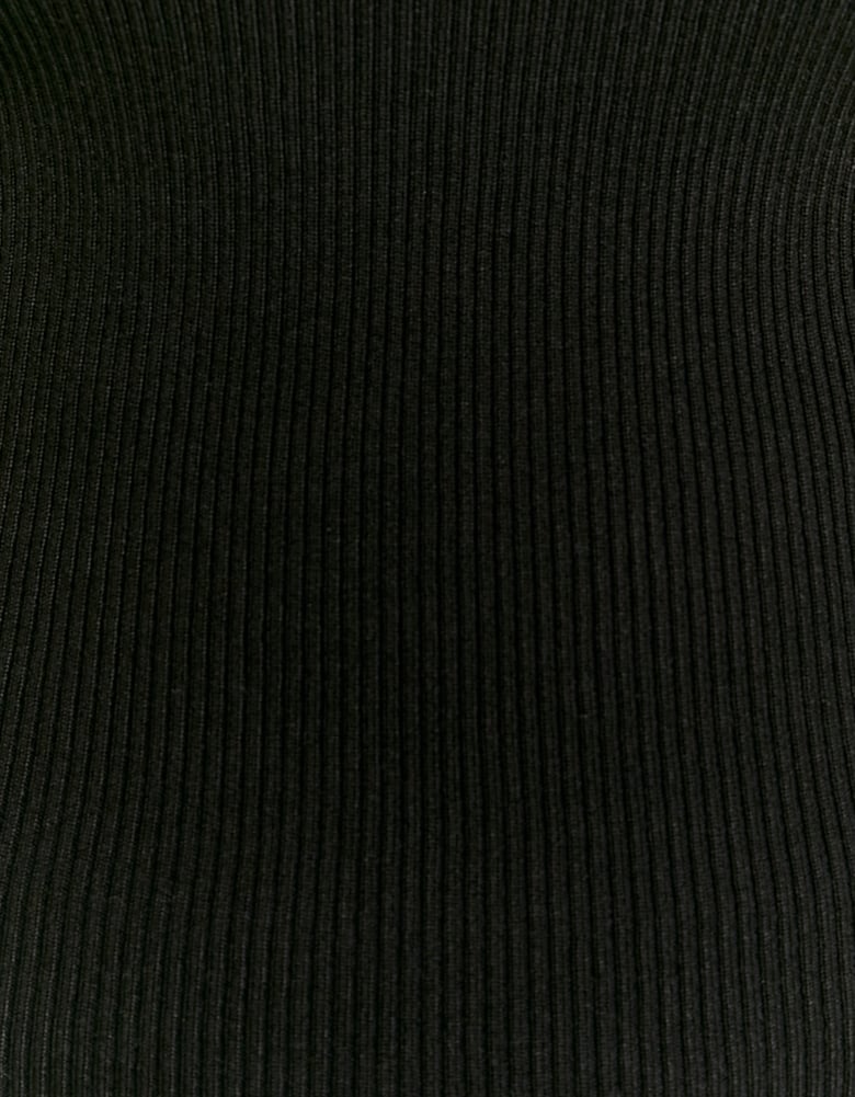 Knitted Jumper With Strass Chain | Black