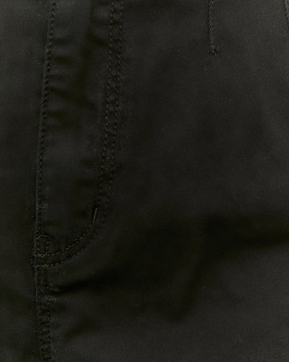 High Waist Belted Cargo Shorts | Black