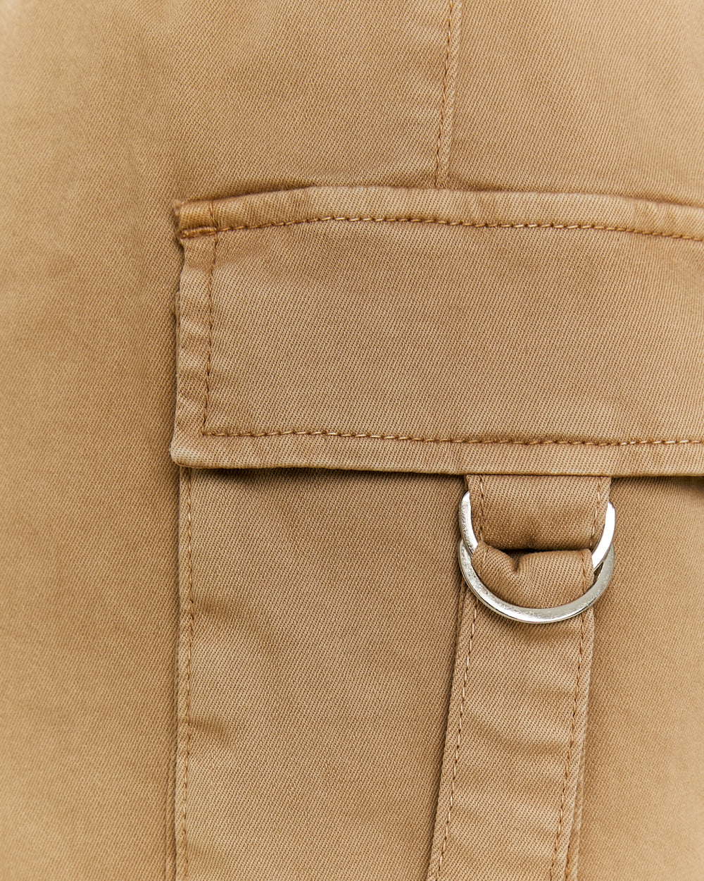 High Waist Belted Cargo Shorts | Beige