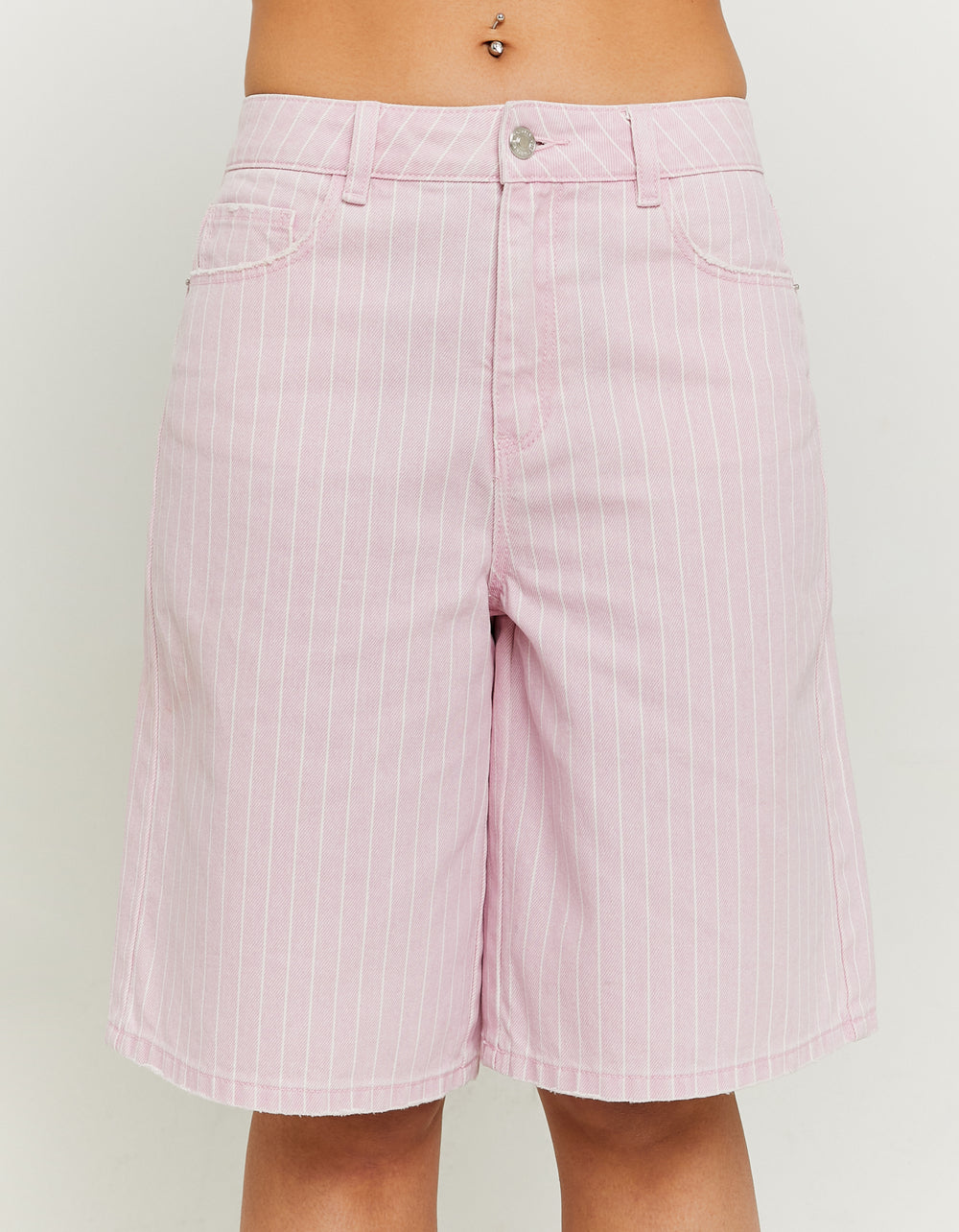 Bermuda Shorts Loose Fit | Pink and White