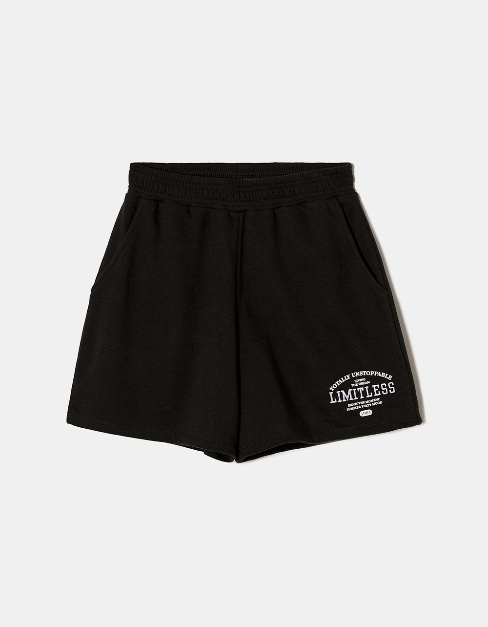 Printed Sweat Shorts | Black