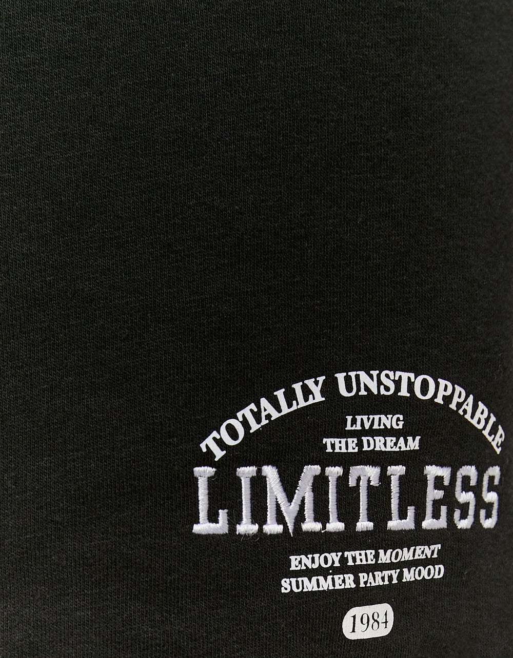 Printed Sweat Shorts | Black