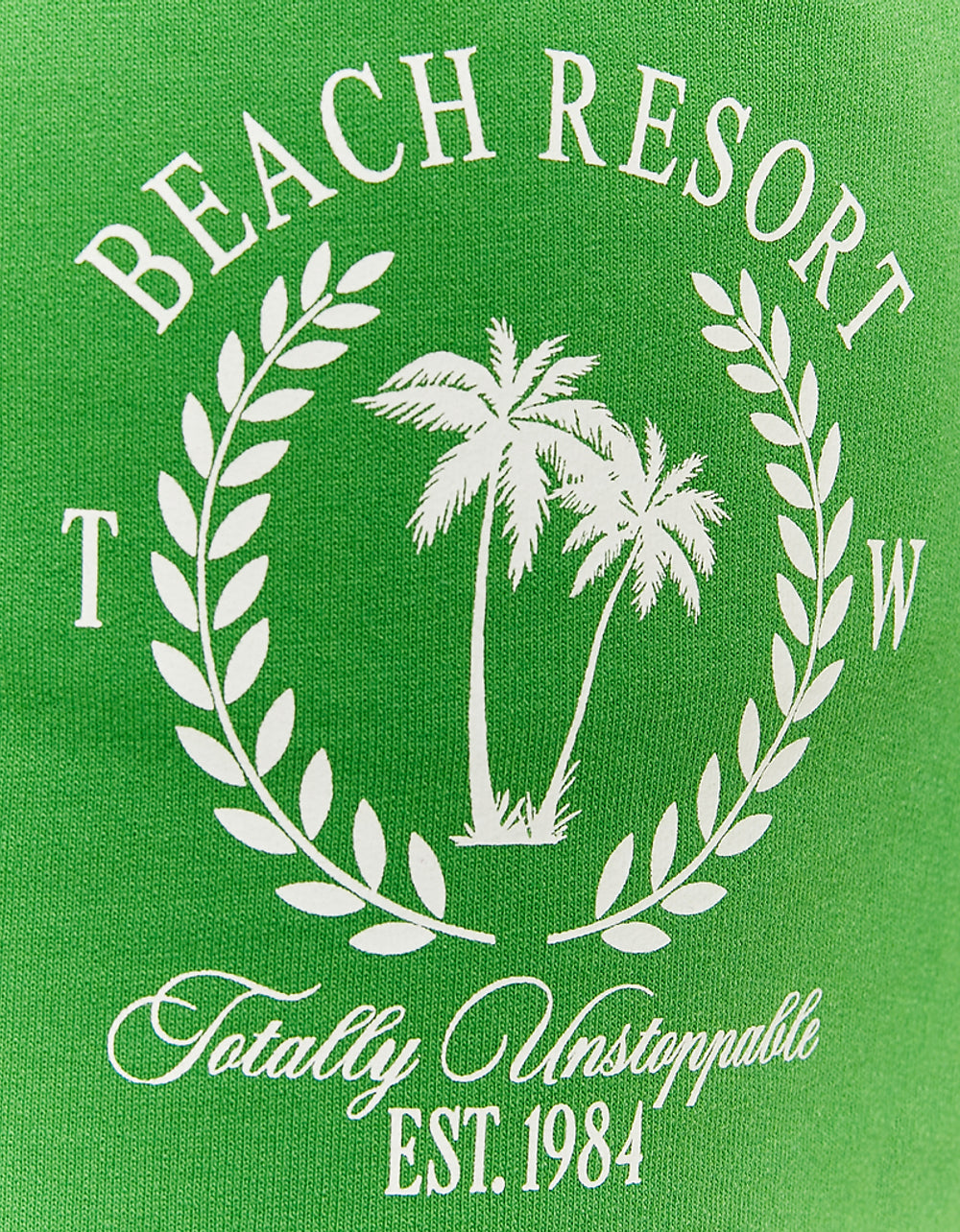 Printed Sweat Shorts | Green