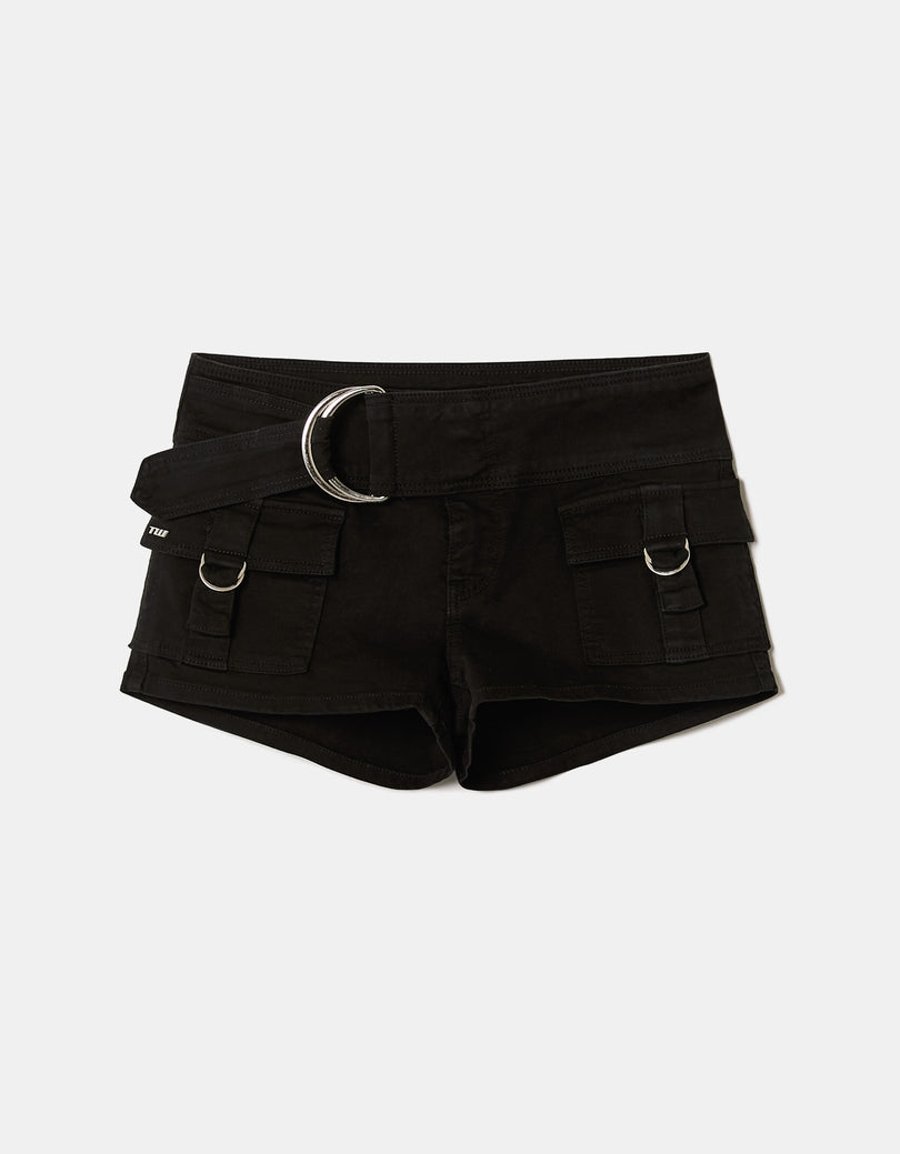 Belted Mini Shorts | Black
